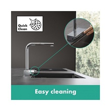 Hansgrohe Aquno Select M81 73830800 Для кухни Нержавеющая сталь Смеситель 22,9x5x28,1 см, для кухонной мойки, Германия - фото 1 - фото 4