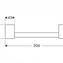 Hansgrohe Axor SteeL 41230800 Хром 30 Полотенцедержатель 6,8x30,6 см, Германия - фото 1 - фото 2