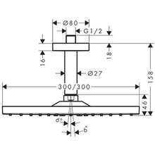 Hansgrohe Raindance E 26250700 Белый матовый Верхний душ 30x30x15,8 см, Германия - фото 1 - фото 2