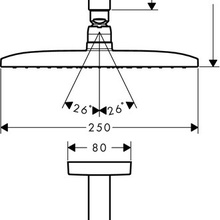 Hansgrohe Raindance E 27383000 Хром Верхний душ 15x25x18,7 см, Германия - фото 1 - фото 2