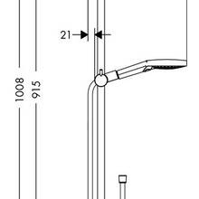 Hansgrohe Raindance Select 26633000 Хром Душевой гарнитур 32,5x100,8 см, Германия - фото 1 - фото 2