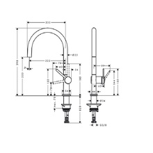 Hansgrohe Talis M54 72804000 для кухни Хром Смеситель для кухонной мойки, Германия - фото 1 - фото 2