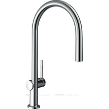 Hansgrohe Talis M54 72802000 Для кухни  с вытяжным изливом Хром Смеситель 26,3x8,5x43,5 см, для раковины, Германия - фото 1 - фото 1