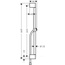 Hansgrohe Unica 24400000 Хром глянцевый Штанга для душа 8,8x8,8x66,9 см, Германия - фото 2