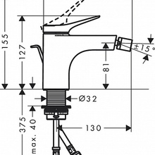 Hansgrohe Vivenis 75200000 Для биде Хром с д/к Смеситель 15,4x4,5x12,7 см, для биде, Германия - фото 1 - фото 2