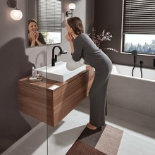 Hansgrohe Vivenis 75030670 Для раковины Черный матовый Смеситель 16,8x4,5x30 см, для раковины, Германия - фото 1 - фото 2