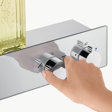 Hansgrohe ShowerTablet 13109400 Для ванны белый/хром Смеситель с термостатом 21,2x62x7 см, для ванны, Германия - фото 1 - фото 2