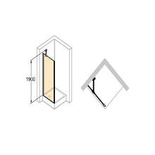 Huppe (Hueppe) Aura Elegance 400604092321 90х190 Боковая стенка 90x190 см, Германия - фото 1 - фото 2