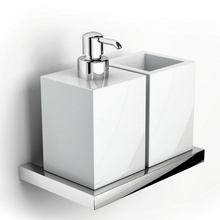 IBB Xoni XO24DCRO/CRO Белый/Хром Дозатор для жидкого мыла 12x18,5x17,3 см, Италия - фото 1 - фото 1