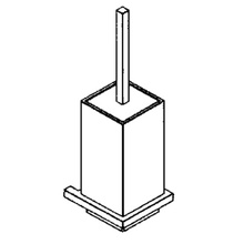 IBB Xoni XO12 CRO/CRO Белый/Хром Ершик 12,5x12,5x38,5 см, Италия - фото 1 - фото 4