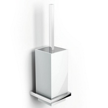 IBB Xoni XO12 CRO/CRO Белый/Хром Ершик 12,5x12,5x38,5 см, Италия - фото 1 - фото 1