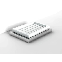 IBB Xoni XO21 CRO/CRO Хром/Белый Мыльница 13x17,5x3,4 см, Италия - фото 1 - фото 1