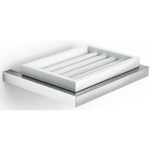 IBB Xoni XO01 CRO/CRO Хром/Белый Мыльница 15,7x17,5x3,4 см, Италия - фото 1 - фото 1