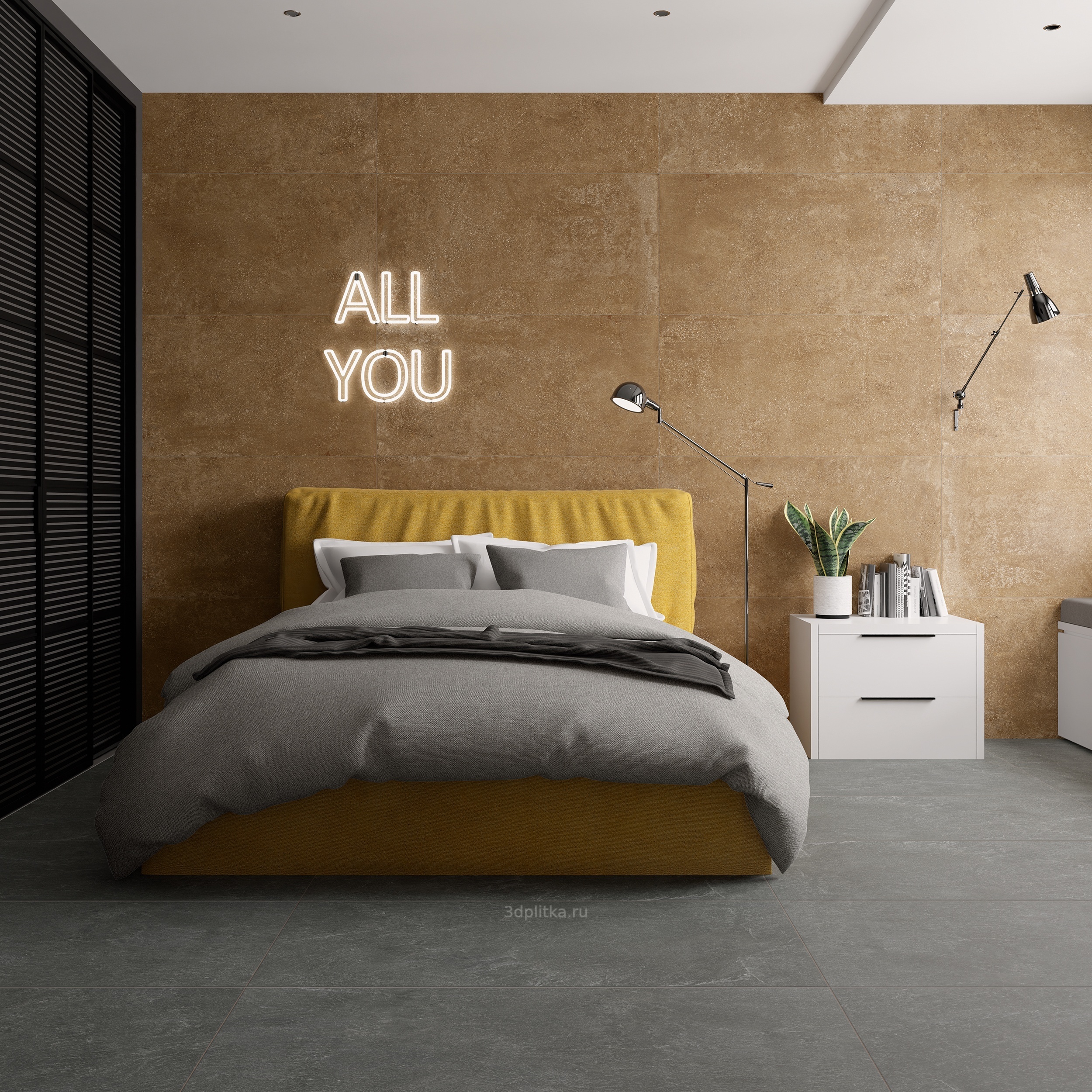 Idalgo Граните Перла 60x60, керамогранит, Россия, под камень  - фото интерьера 1