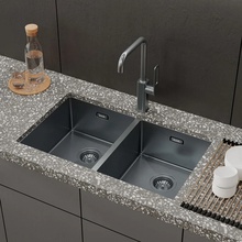 Iddis Edifice EDI75G2i77 74х44 Графит Мойка кухонная 44x74,5x20 см, Россия - фото 1 - фото 2