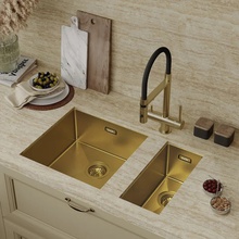 Iddis Edifice EDI21B0i77 21х44 Золото матовое Мойка кухонная 44x21x20 см, Россия - фото 1 - фото 2