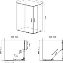Iddis Zodiac ZOD6CS9i23 Стекло Прозрачное/Хром 90x90 Душевой уголок 90x90x195 см, Россия - фото 1 - фото 4