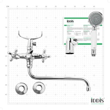 Iddis Jeals JEASBL2i10 с длинным изливом, с керамическим дивертором Смеситель для ванны, Россия - фото 1 - фото 2