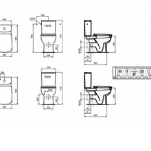 Унитаз напольный для монтажа с бачком ideal standard esedra t283401