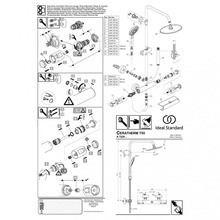 Ideal Standard Ceratherm T50 A7225AA Хром Душевая система 32x111,7 см, Бельгия - фото 1 - фото 4