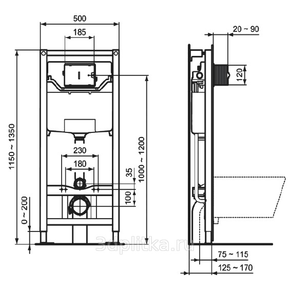 Ideal Standard Esedra AquaBlade T387301 Кнопка в цвете Хром 3 в 1 ...
