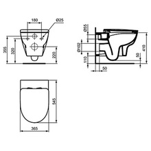 Ideal Standard Esedra T365701PE15 Унитаз подвесной с инсталляцией 54,5x36,5x115 см, Бельгия - фото 1 - фото 4