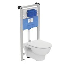 Ideal Standard Esedra T365701PE15 Унитаз подвесной с инсталляцией 54,5x36,5x115 см, Бельгия - фото 1 - фото 1