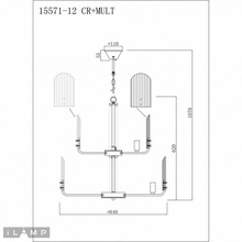 ILamp Dolce 15571-12 CR+MULT Люстра подвесная Италия - фото 1 - фото 4