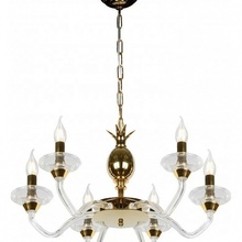 ILamp Flo YT2049-8 GD+Cear Люстра подвесная Италия - фото 1 - 3 ILamp Flo YT2049-8 GD+Cear Люстра подвесная Италия - фото 1 - фото 3