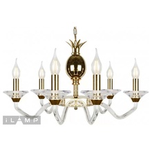 ILamp Flo YT2049-8 GD+Cear Люстра подвесная Италия - фото 1 ILamp Flo YT2049-8 GD+Cear Люстра подвесная Италия - фото 1 - фото 1