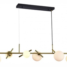 ILamp Golden 2134-6L BR+MBK Потолочный светильник 130x27x120 см, Италия - фото 1 - фото 2