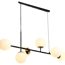 ILamp Golden 9136P/6 BK-WH Люстра подвесная 110x32 см, Италия - фото 1 - фото 2