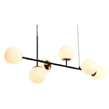 ILamp Golden 9136P/6 BK-WH Люстра подвесная 110x32 см, Италия - фото 1 - фото 1