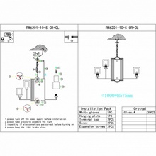 ILamp King RM6201-10+5 CR+CL Люстра подвесная Италия - фото 1 - фото 3