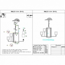 ILamp King RM6201-8+4 CR+CL Люстра подвесная Италия - фото 1 - фото 3