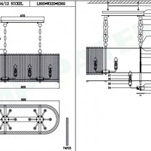 ILamp Manhattan P2554-12 NIC Потолочный светильник 80x32x32 см, Италия - фото 1 - фото 4