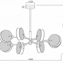 ILamp Panorama 15598-8 SN+CL Люстра Италия - фото 1 - фото 3