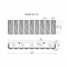 ILamp Panorama W4688-58 CR Настенный светильник 58,5x17x17 см, Италия - фото 1 - фото 3