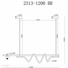 ILedex Cross 2313-1200 BR Потолочный светильник 120x100 см, Россия - фото 1 - фото 3