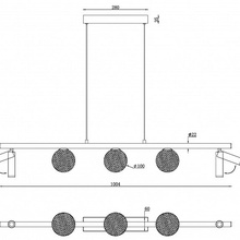 ILedex Telescope C4774-100 SGD Потолочный светильник 100x10x15 см, Россия - фото 1 - фото 4