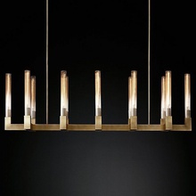 Imperiumloft Rh Canelle Linear Chandelier 12 Modern Brass 40.1549 Люстра подвесная 139x30x183 см, Россия - фото 1 - фото 1