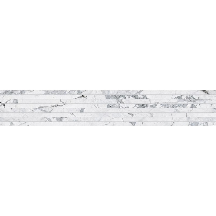 Impronta italgraniti Charm Experience CH04LTL Listello Tratto Invisible Grey Бордюр 20x120 см, Италия, под мрамор - фото 1