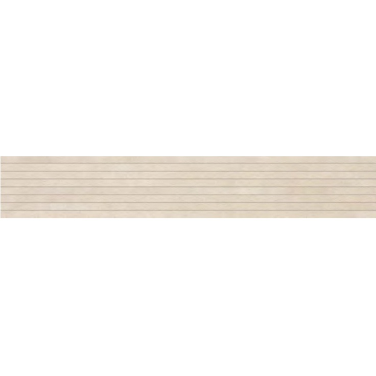 Impronta italgraniti I Cementi FL08LT Ivory Listello Tratto Декор 20x120 см, Италия, под бетон  - фото 1