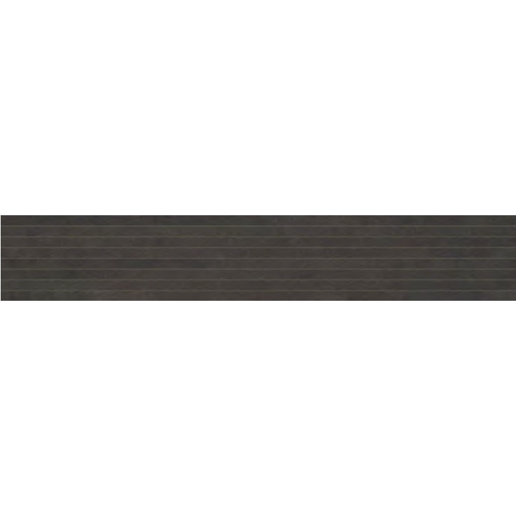 Impronta italgraniti I Cementi FL11LT Black Listello Tratto Декор 20x120 см, Италия, под бетон  - фото 1