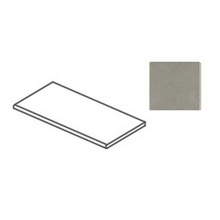 Impronta italgraniti I Cementi FL04D5A Taupe Gradone Angolare Assemblato Dx Угловая ступень 30x120 см, Италия, под бетон  - фото 1 - фото 1