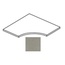 Impronta italgraniti I Cementi FL04AP6S Taupe Angolare Curvilineo Lucida 20mm Спец. Элемент 60x60 см, Италия, под бетон  - фото 1