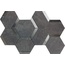 Impronta italgraniti Lux Experience MW02MEDM Pietra Grey Mosaico Esagona Decoro Mix Мозаика 20x34 см, Италия - фото 1