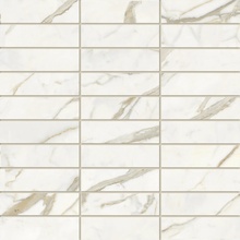 Impronta italgraniti Marble Touch MT02MB Calacatta Top Muretto 6mm Мозаика 30x30 см, Италия, под мозаику - фото 1 - фото 1