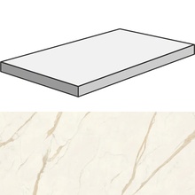 Impronta italgraniti Marble Touch MT01GT2 Calacatta Extra G One Tor SQ Ступень 33x120 см, Италия, под мрамор - фото 1 - фото 1