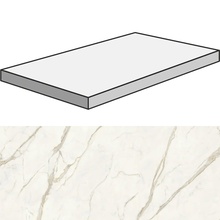 Impronta italgraniti Marble Touch MT02GT3 Calacatta Top G One Tor SQ Lap Ступень 33x120 см, Италия, под мрамор - фото 1 - фото 1